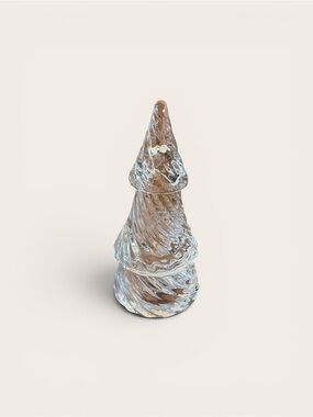 TAG Clear Swirled Glass Tree Votive Holder